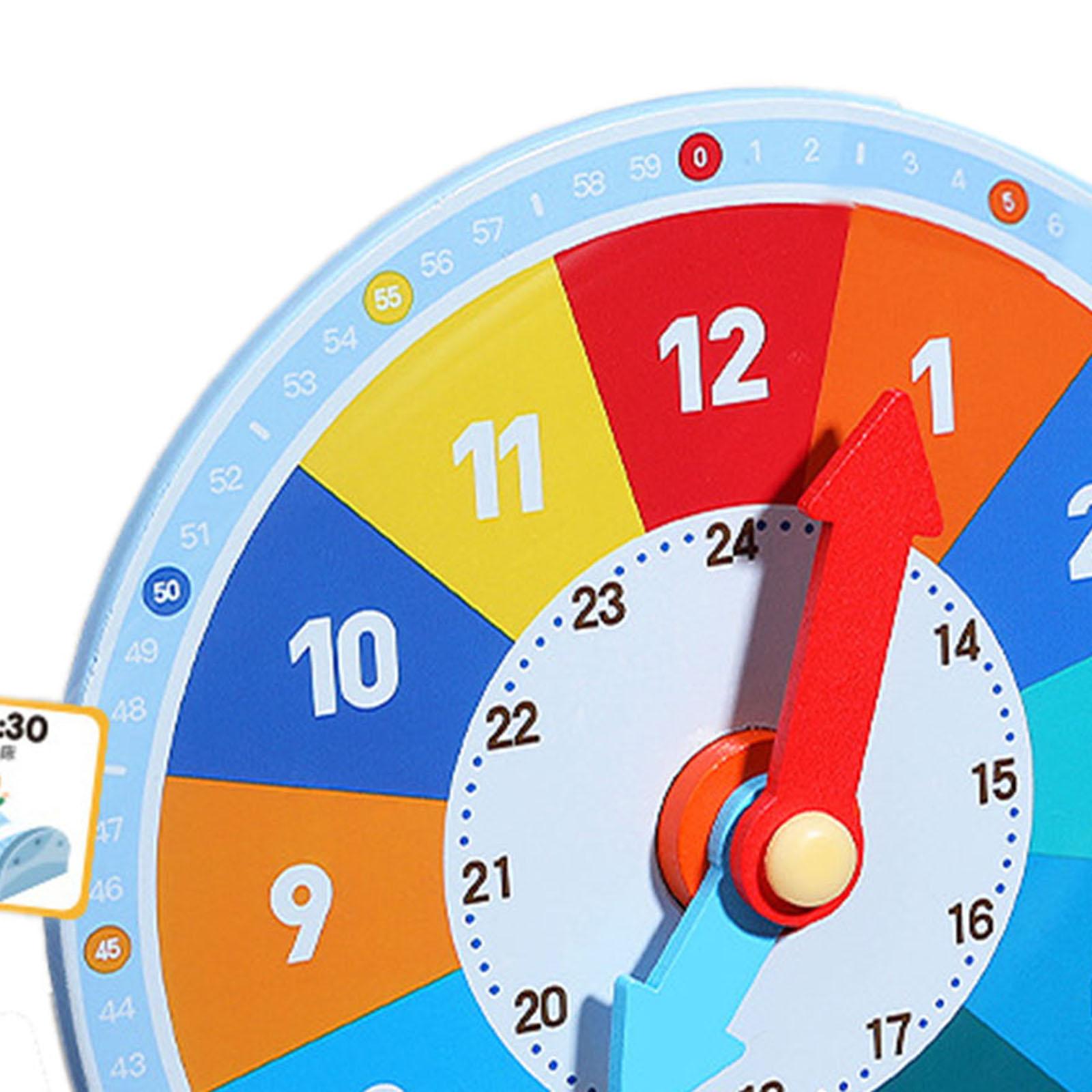 Kids Education Number - Reloj educativo de madera para niños,