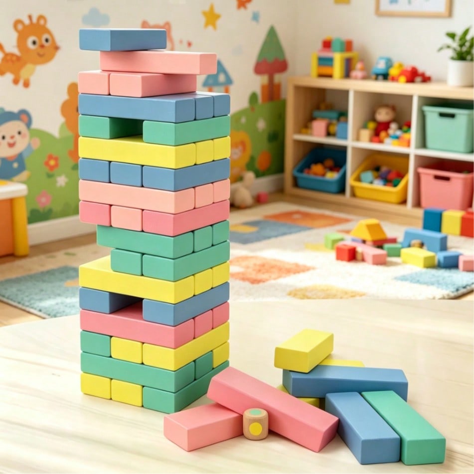Juego de torre de madera apila - Kids Education Number reseña y precio