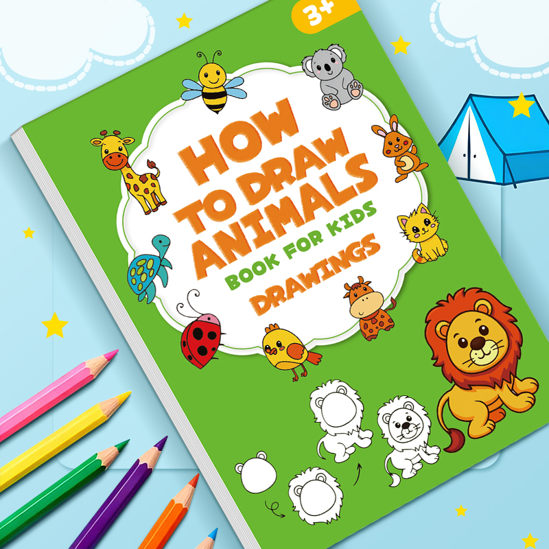 Libro de dibujo de animales pa - Kids Education Activities reseña y precio